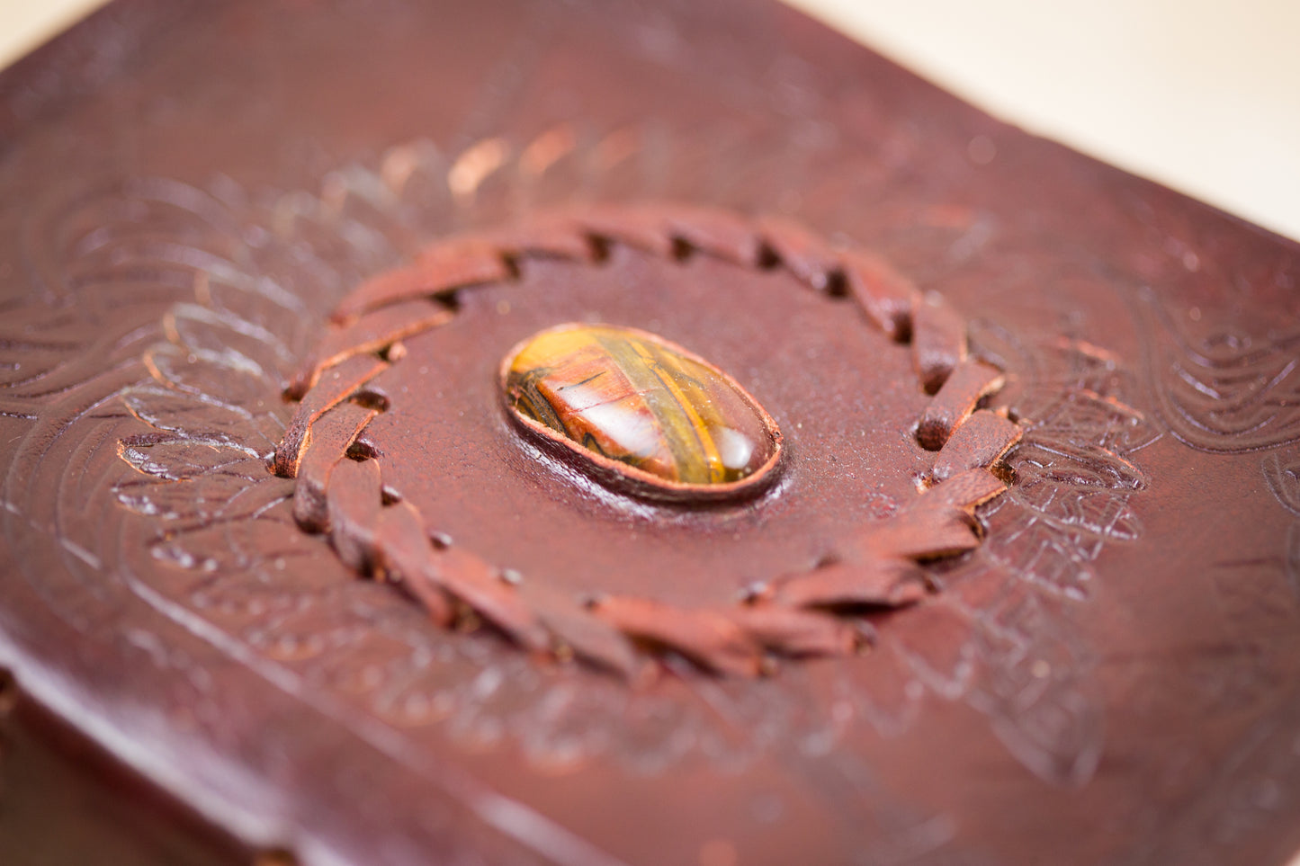 Tiger Eye Leather Journal
