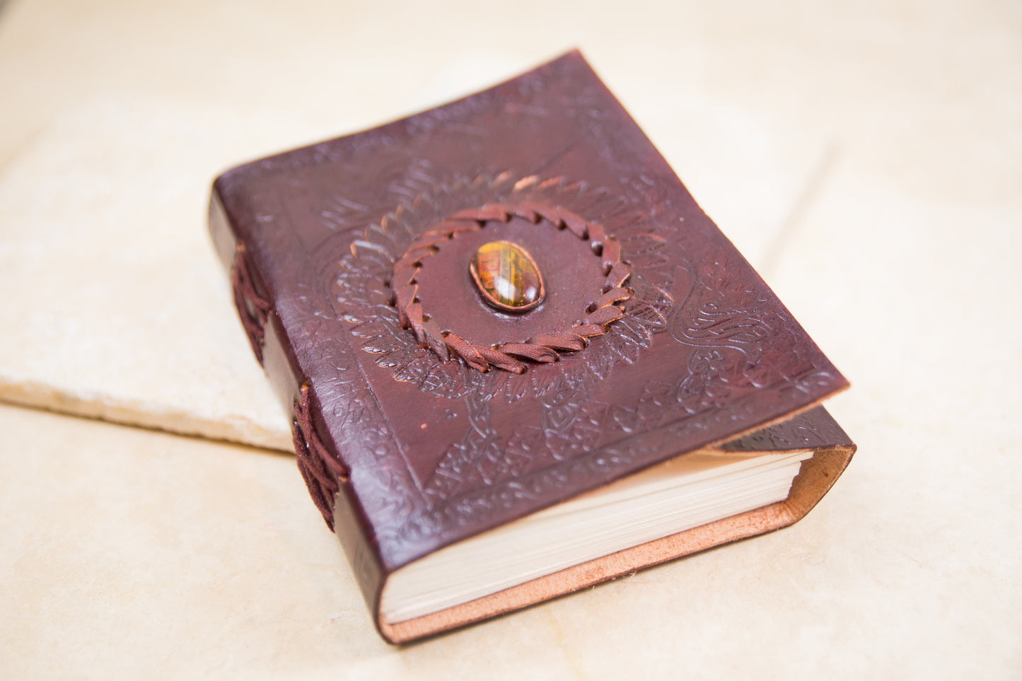 Tiger Eye Leather Journal