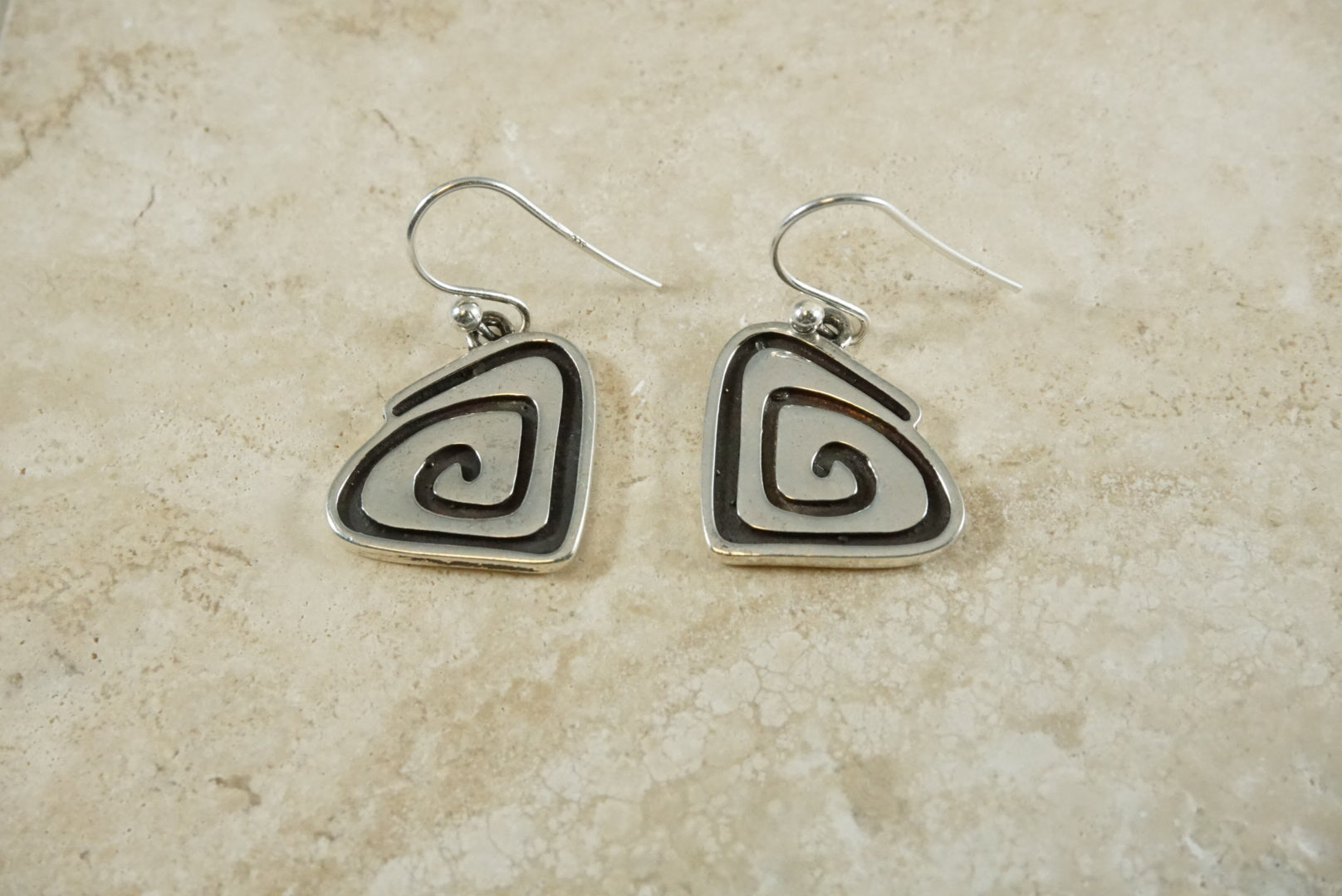 The Skipping Stone Logo Sterling Silver Earrings