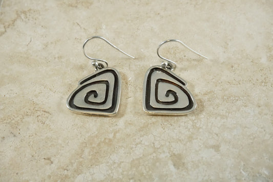 The Skipping Stone Logo Sterling Silver Earrings