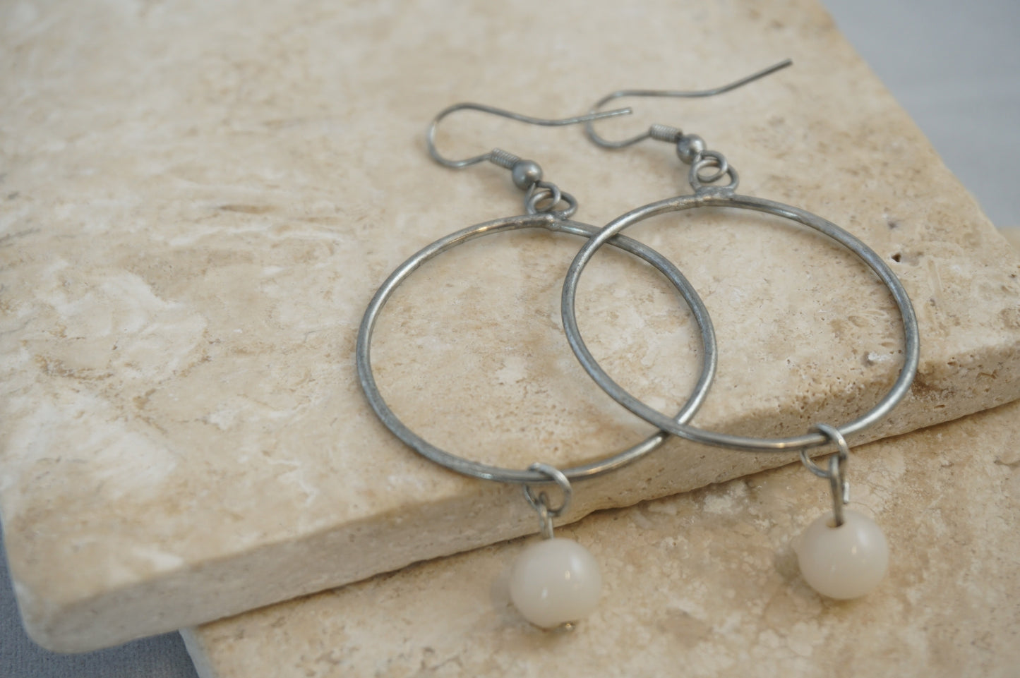 Roe Bead Hoop Earrings