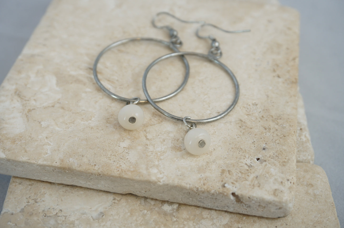 Roe Bead Hoop Earrings