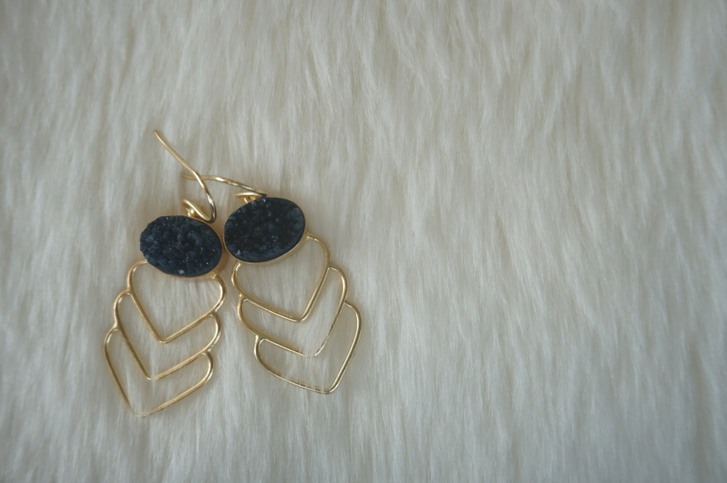 Azure Blue Leaf Earrings