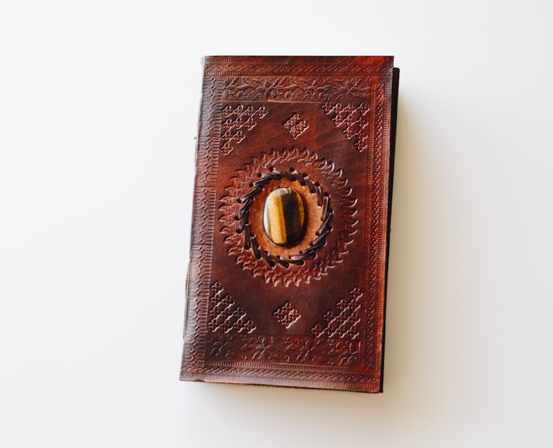 Tiger Eye Leather Journal