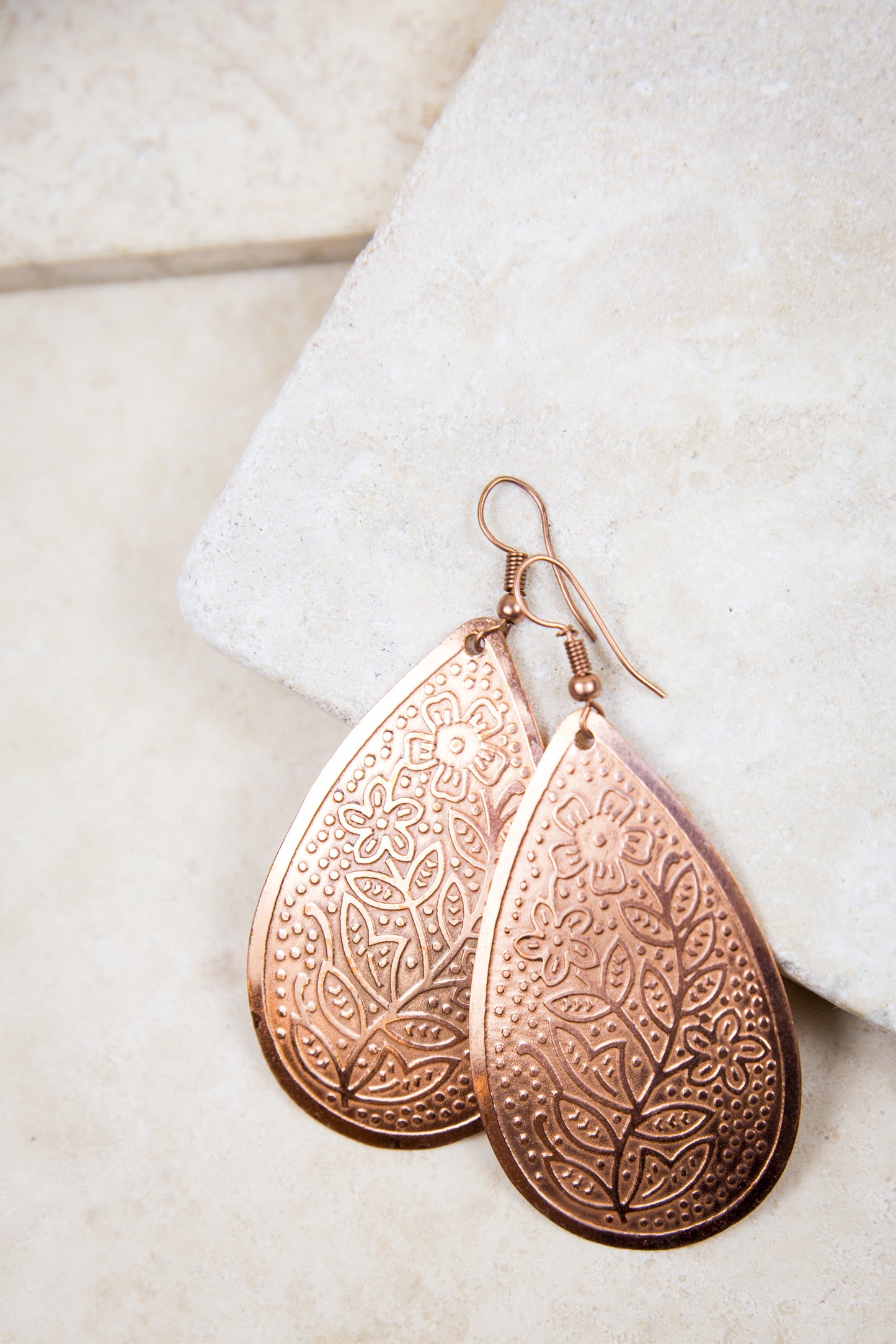 Rose Gold Teardrop Earrings