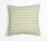Palmette Motifs Print Green Cushion Cover