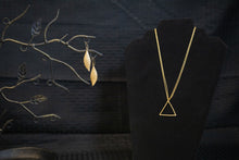 Load image into Gallery viewer, Golden Tears Earrings and Trinity Chain Necklace
