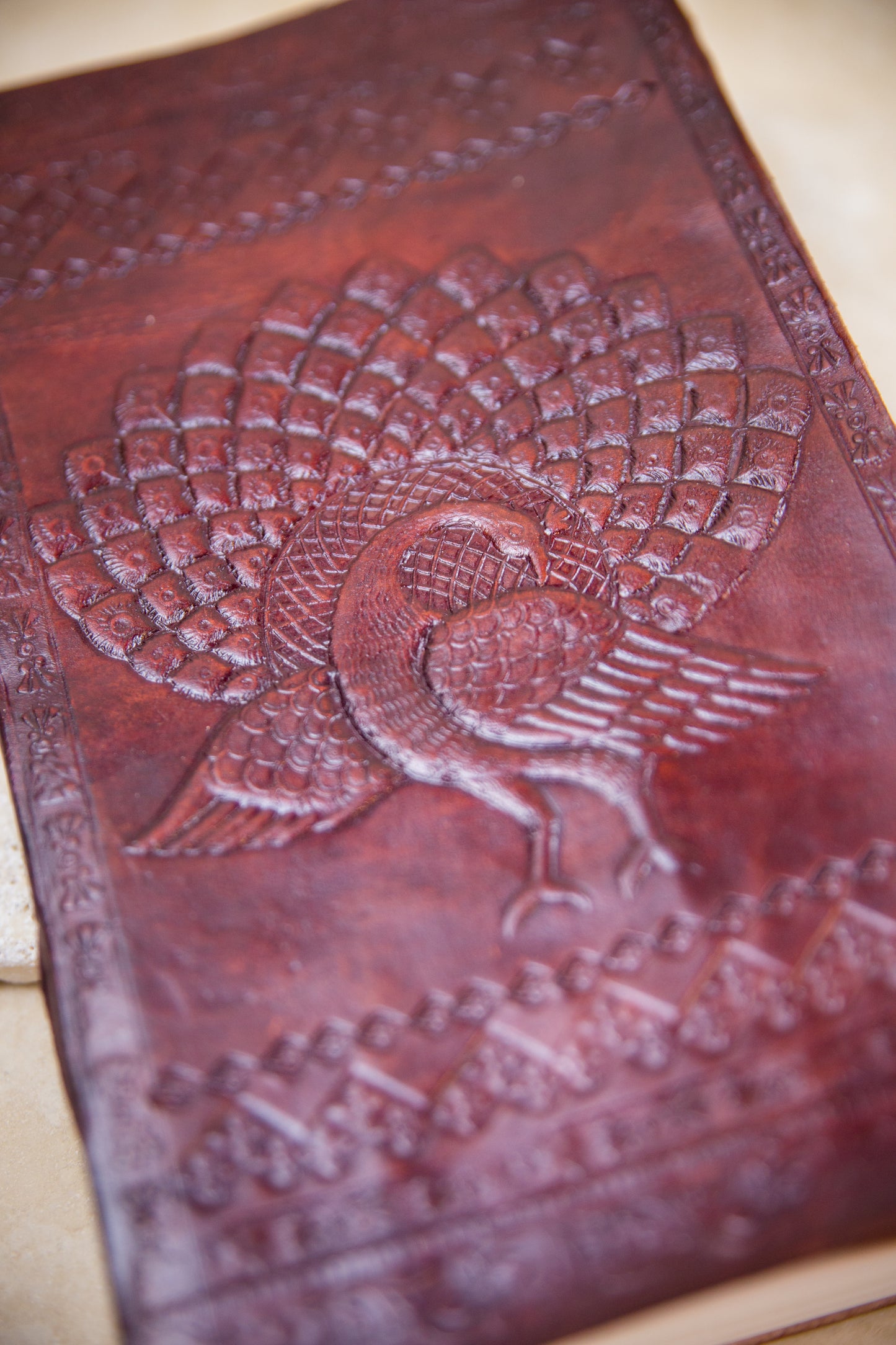 Peacock Leather Journal