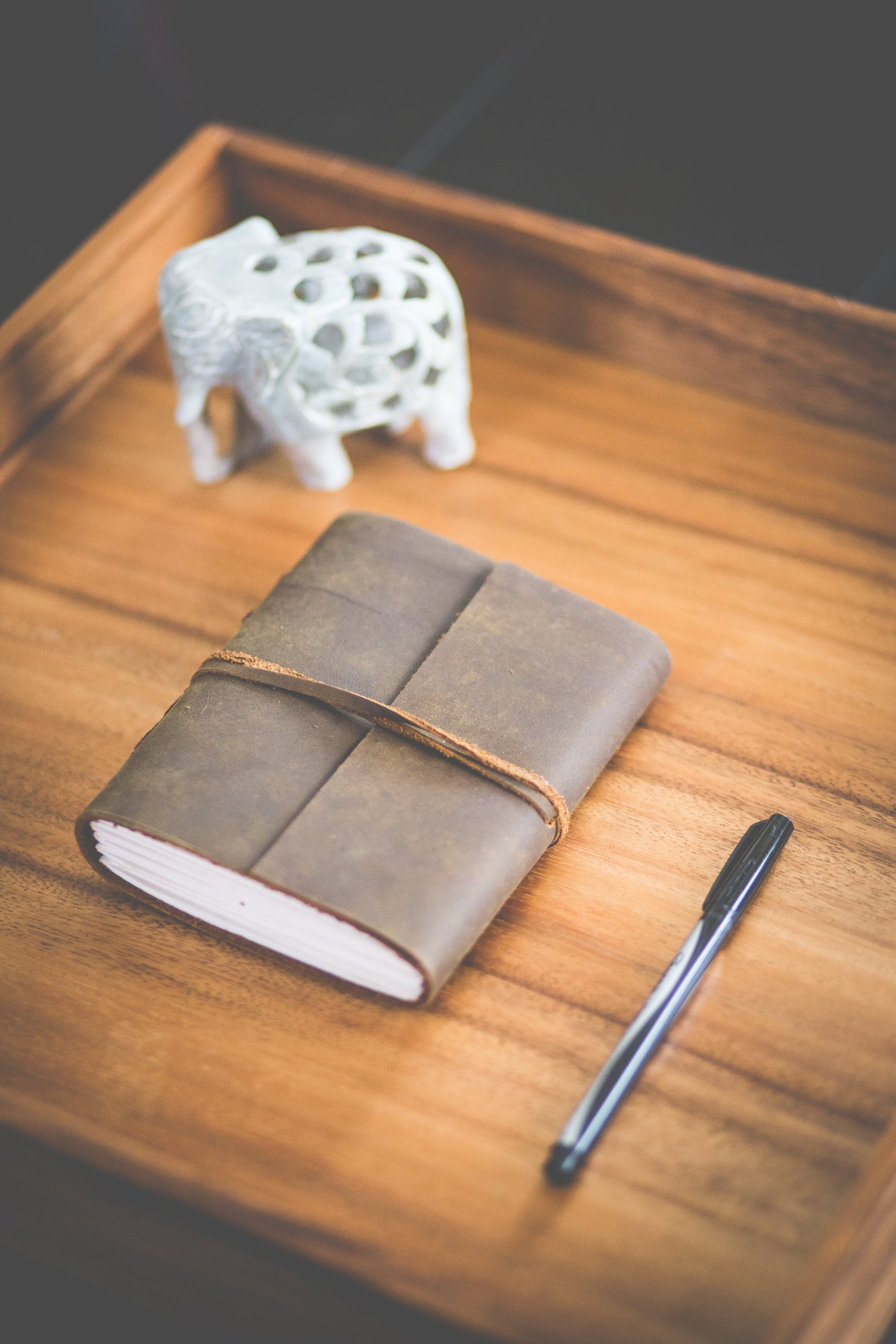 Classic Leather Journal with leather Tie