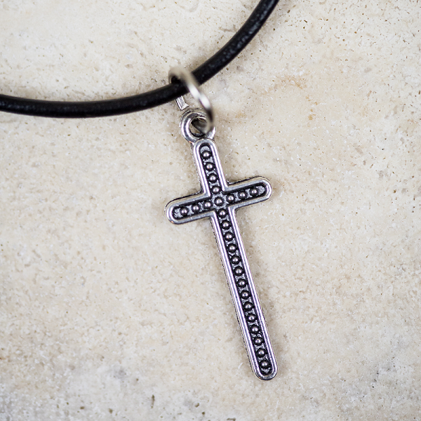 Handmade Cross Dotted Choker Necklace