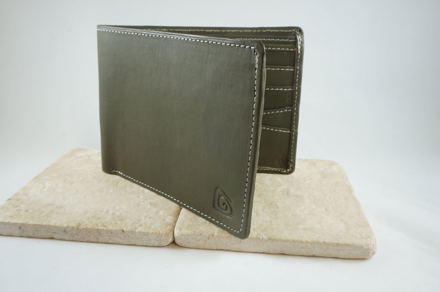 Signature Men's Wallet in Dark Green