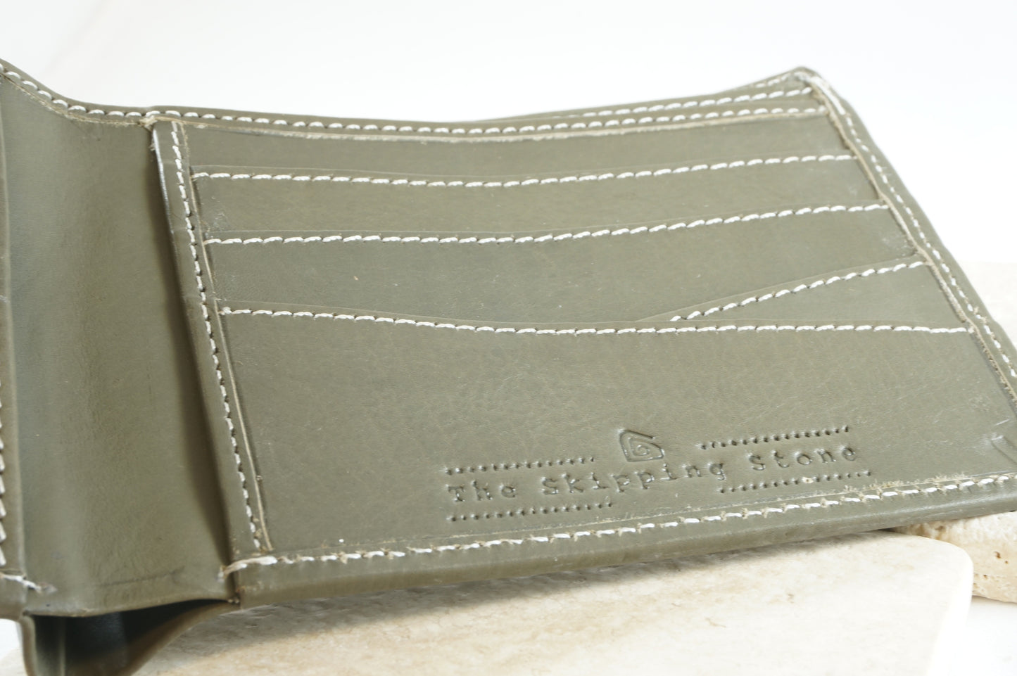 Signature Men's Wallet in Dark Green