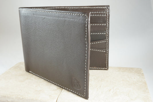 Signature Men's Wallet in Dark Brown