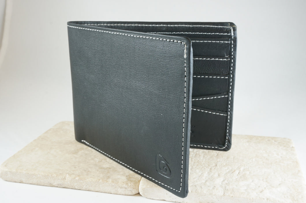 Signature Men's Wallet in Charcoal-Black