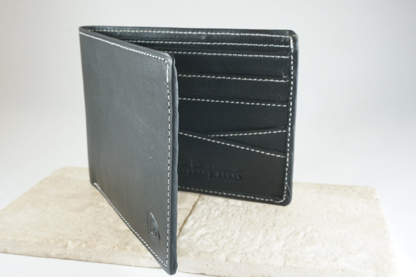 Signature Men's Wallet in Charcoal-Black