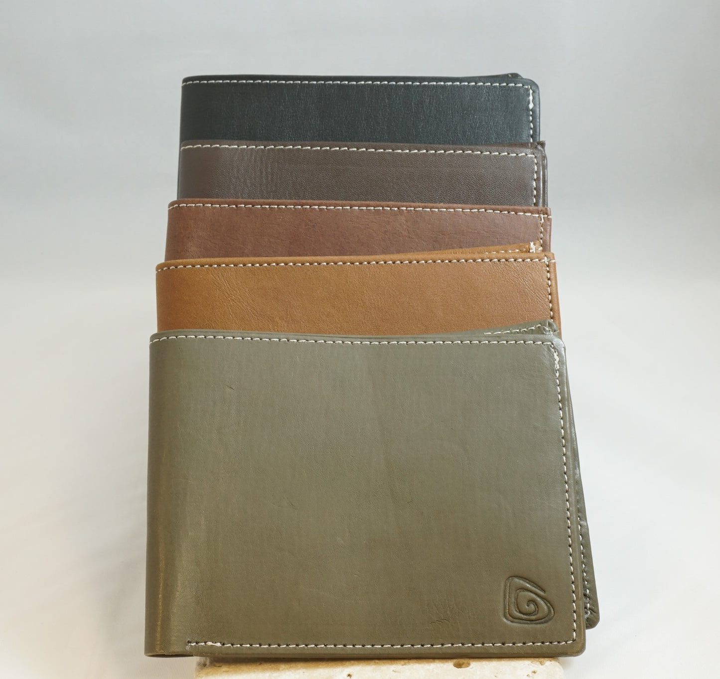 Signature Men's Wallet in Dark Green