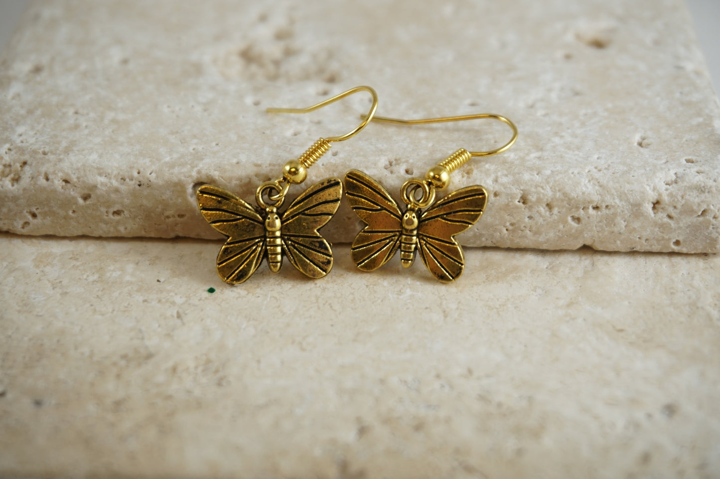 Golden Butterfly Earrings