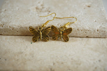 Load image into Gallery viewer, Golden Butterfly Earrings
