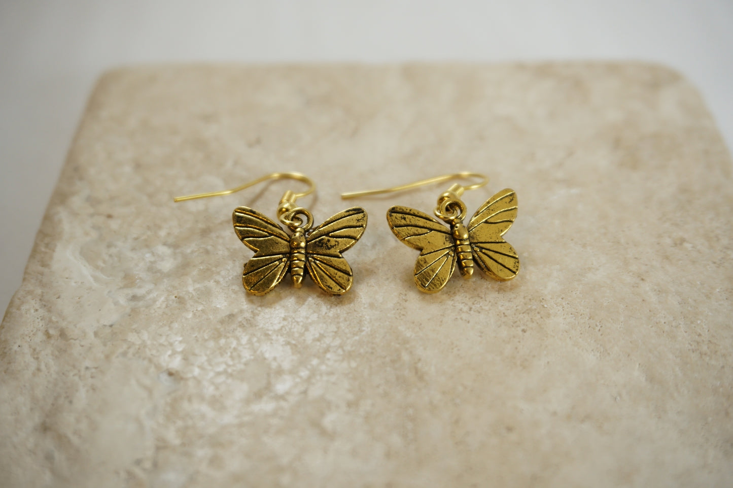 Golden Butterfly Earrings