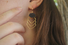 Load image into Gallery viewer, Azure Blue Leaf Earrings
