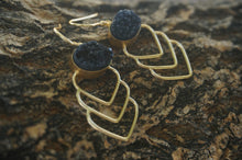 Load image into Gallery viewer, Azure Blue Leaf Earrings
