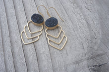 Load image into Gallery viewer, Azure Blue Leaf Earrings
