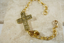 Load image into Gallery viewer, Deliverance Bracelet &amp; Cross Necklace

