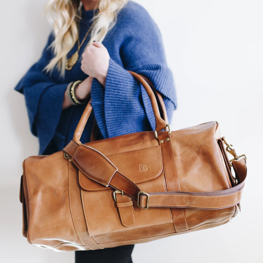 Weekender Leather Duffel Bag 19"