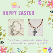 Load image into Gallery viewer, Deliverance Bracelet &amp; Cross Necklace
