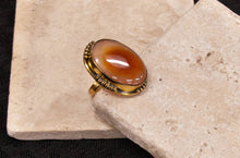 Load image into Gallery viewer, Rustic Amber Stone Ring

