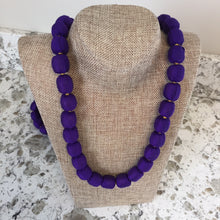 Load image into Gallery viewer, Indigo Handmade Jubilee Necklaces Made From Sari Fabric

