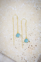 Load image into Gallery viewer, Aqua escape earrings for woman
