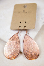 Load image into Gallery viewer, Rose Gold Teardrop Earrings

