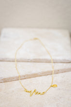 Load image into Gallery viewer, Gold Heartbeat Line Necklace
