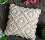Woven Cotton Shagged Cushion Covered