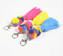 Splashy Pom-Pom Tassled Key Chain Set