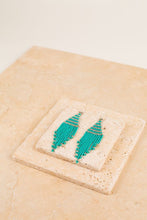 Load image into Gallery viewer, Turquoise Tassel Earrings
