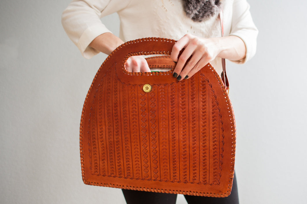 The Skipping Stone - Savannah Sunrise Leather Satchel Bag