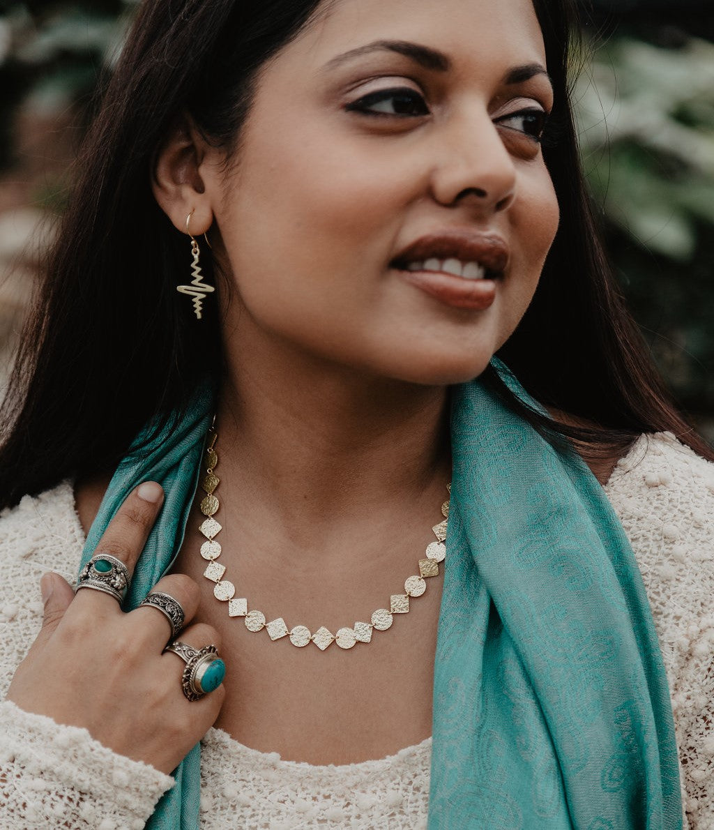 The Skipping Stone - Gold-coin Necklace